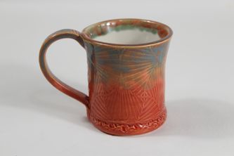 Coffee or tea mug, two color glaze
